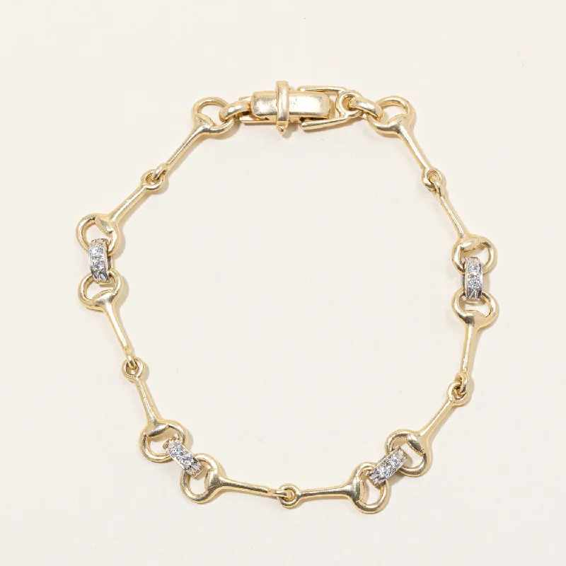 Premium Diamond Jewelry For Unforgettable Moments Unique Link Diamond Bracelet | 0.12ctw | 7" | Premium Diamond Jewelry For Unforgettable Moments Unique Link Diamond Bracelet | 0.12ctw | 7" |