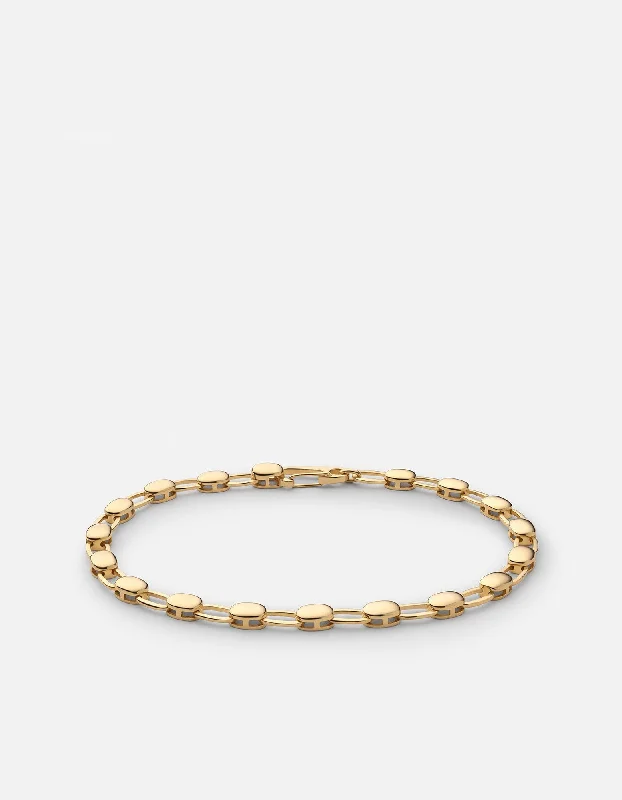 Premium Diamond Jewelry For Unforgettable Moments Ward Chain Bracelet, Gold Vermeil