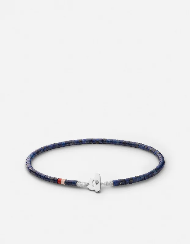 Modern Statement Jewelry For Bold Styling Zane Lapis Bracelet, Sterling Silver