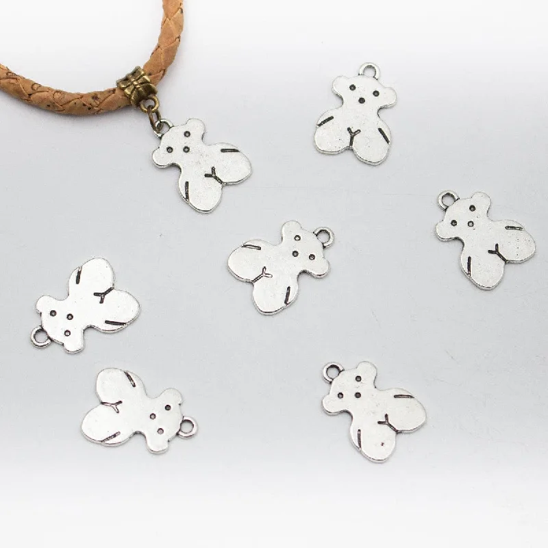 Breathtaking Jewelry At Limited-Time Savings 10 Pcs Antique Silver small Bear pendant for necklace or bracelet findings jewelry supplies jewelry finding D-3-369