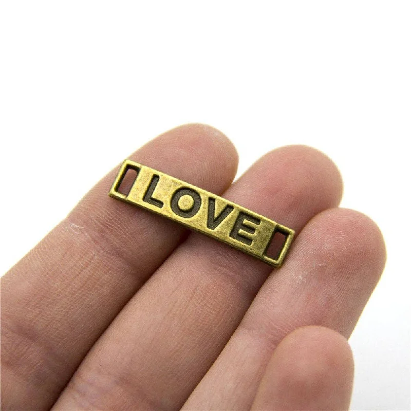 Dazzle In Elegance With Our Biggest Jewelry Sale 10 units antique brass love finding jewelry finding suppliers D-3-267