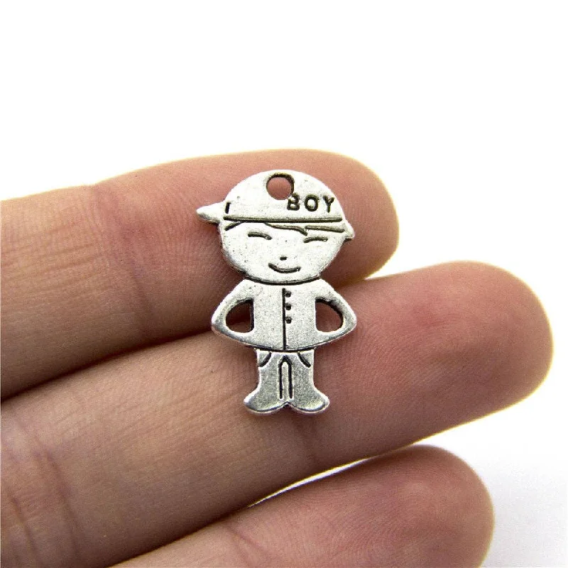 Exclusive Jewelry Markdowns – Limited-Time Offer 10 units antique sliver boy finding jewelry finding suppliers D-3-250
