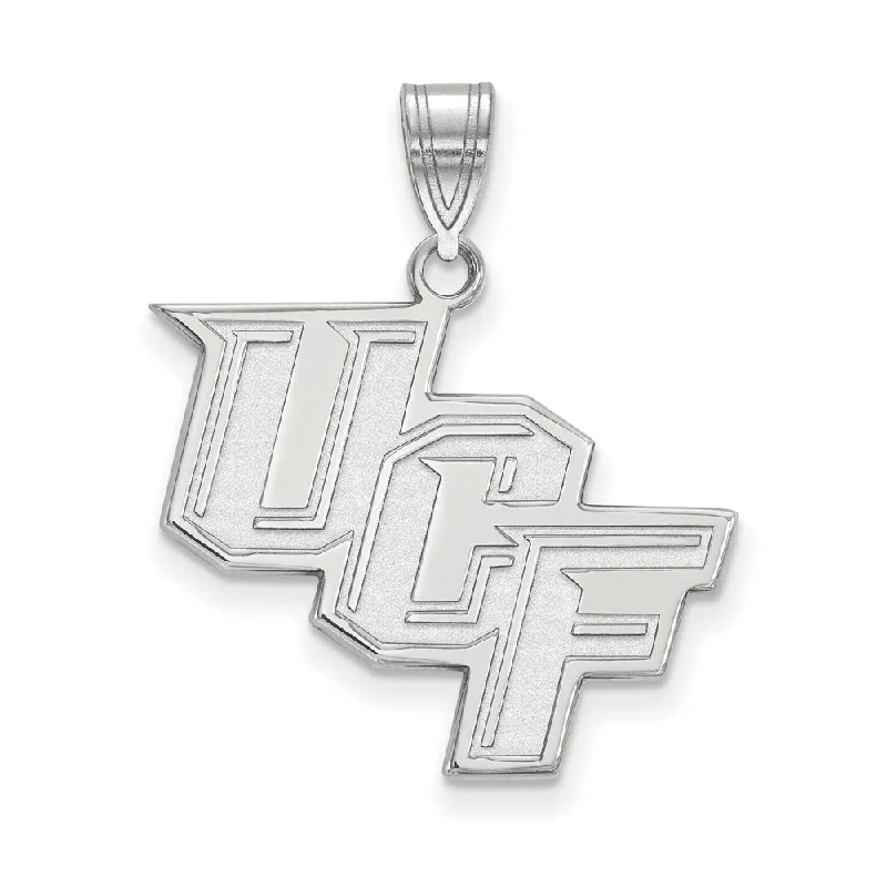 Discounted Jewelry For A Glamorous Look 10k White Gold Central Florida Large 'UCF' Pendant