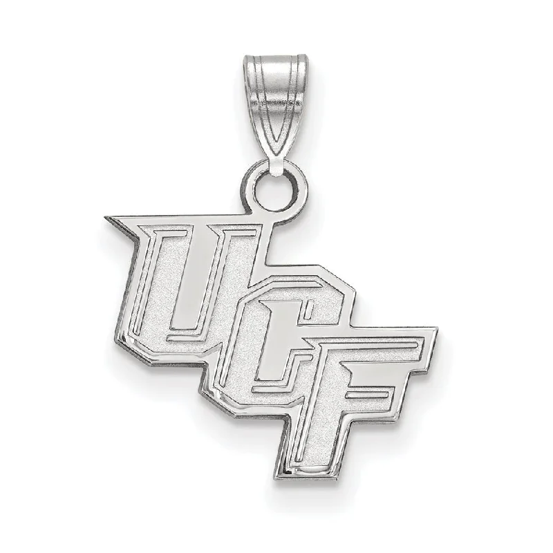 Luxury Jewelry Clearance – Shop Premium Styles Now 10k White Gold Central Florida Small 'UCF' Pendant