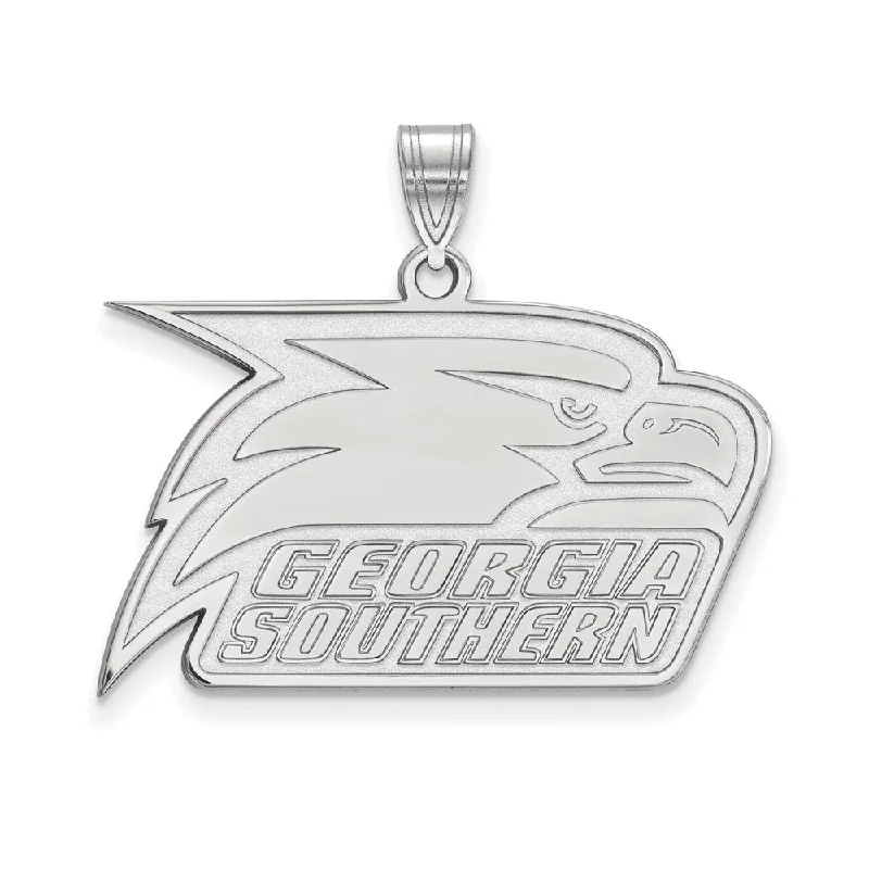 Must-Have Jewelry At Unbelievable Discounts 10k White Gold Georgia Southern U Large Logo Pendant Must-Have Jewelry At Unbelievable Discounts 10k White Gold Georgia Southern U Large Logo Pendant