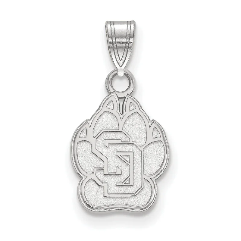 Elegant Jewelry Styles At Budget-Friendly Prices 10k White Gold South Dakota Small Logo Pendant