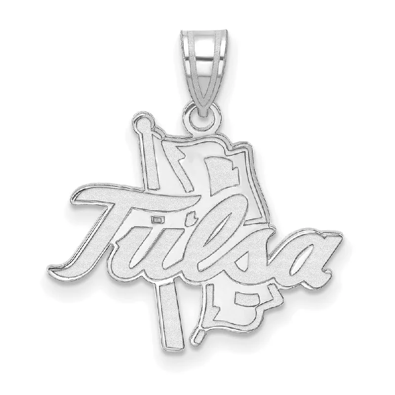 Clearance Sale On High-End Jewelry Collections 10k White Gold The U. of Tulsa Large Script Pendant Clearance Sale On High-End Jewelry Collections 10k White Gold The U. of Tulsa Large Script Pendant