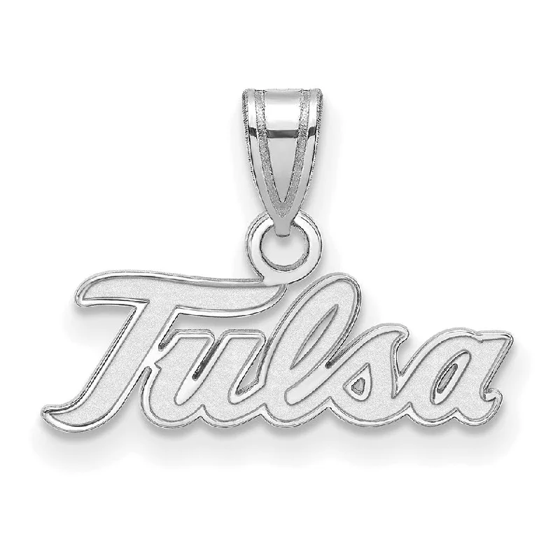 10k White Gold The U. of Tulsa Small Pendant