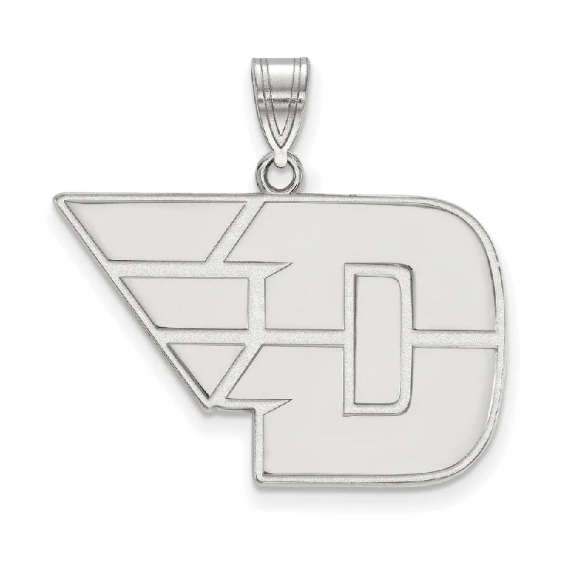 Flash Sale On Stunning Jewelry – Don't Miss Out 10k White Gold U of Dayton Large Pendant