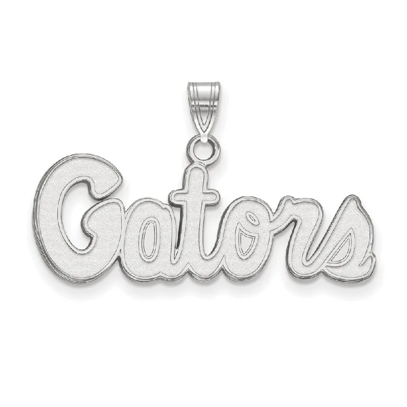 Jewelry Sale – Exclusive Styles At Lower Prices 10k White Gold U of Florida Small 'Gators' Pendant