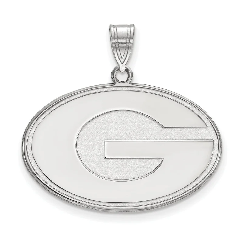 10k White Gold U. of Georgia Large 'G' Pendant