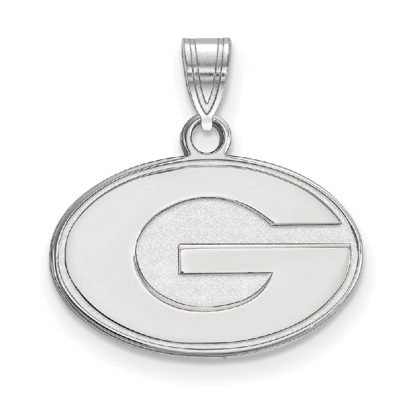 Versatile Layering Jewelry For Effortless Chic 10k White Gold U. of Georgia Small 'G' Pendant