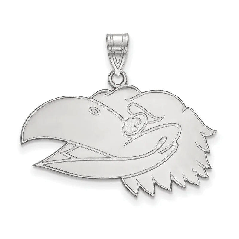 Jewelry Deals That Sparkle – Shop Today 10k White Gold U. of Kansas Large Left Profile Mascot Pendant