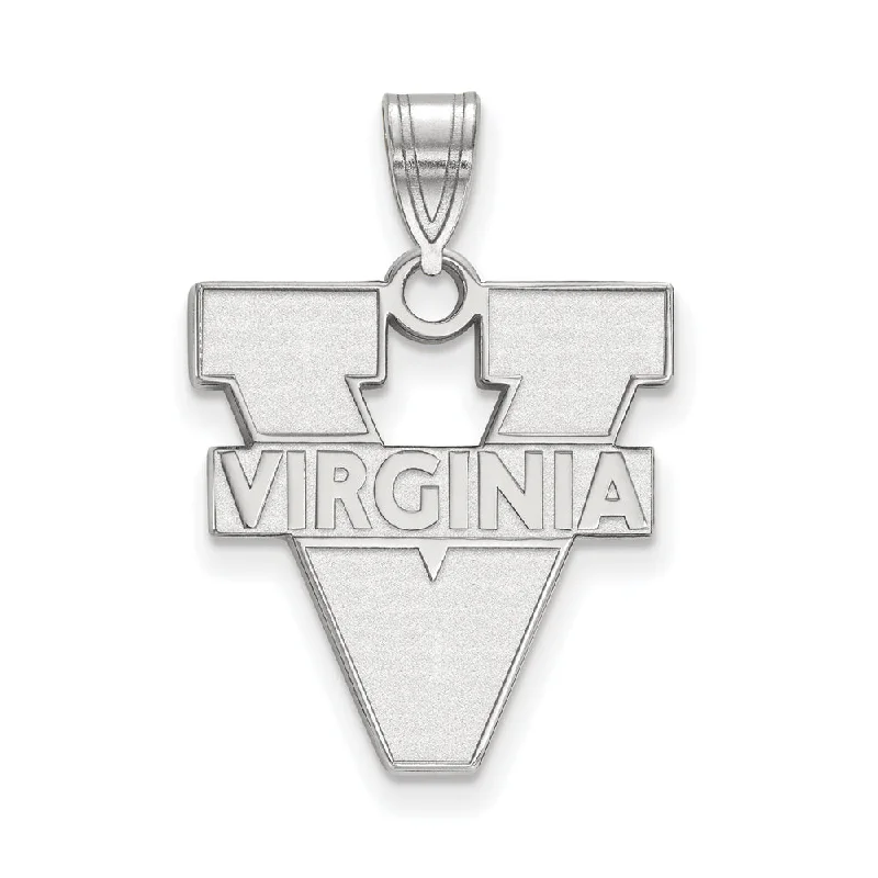 Don't Miss Our Biggest Jewelry Sale Of The Season 10k White Gold U. of Virginia Large 'V' Logo Pendant