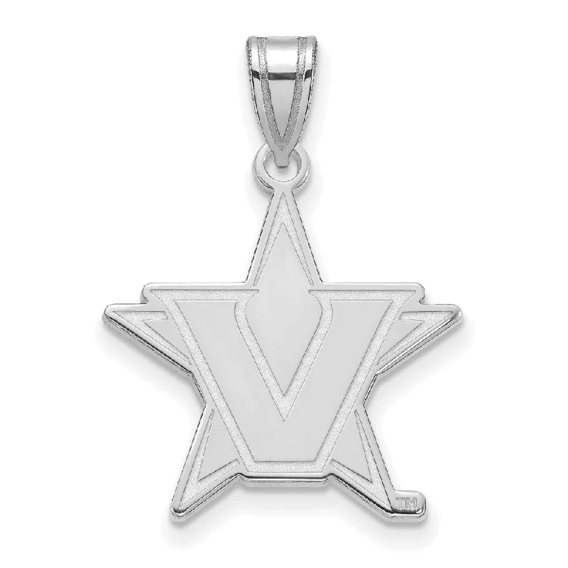 Fashion-Forward Geometric Jewelry For Contemporary Style 10k White Gold Vanderbilt U. Large Pendant Fashion-Forward Geometric Jewelry For Contemporary Style 10k White Gold Vanderbilt U. Large Pendant