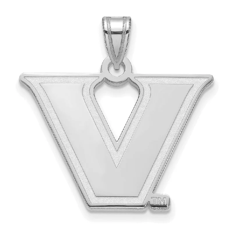 Luxury Jewelry Now At Special Promotional Rates 10k White Gold Vanderbilt U. Large Logo Pendant Luxury Jewelry Now At Special Promotional Rates 10k White Gold Vanderbilt U. Large Logo Pendant