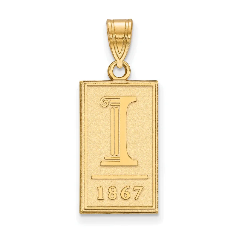 Get The Jewelry You Love At A Price You Love 10k Yellow Gold U. of Illinois Large Logo Pendant