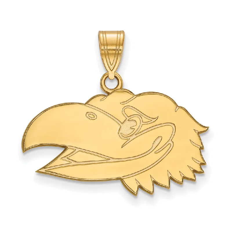 Must-Have Jewelry At Unbelievable Discounts 10k Yellow Gold U. of Kansas Medium Left Profile Mascot Pendant