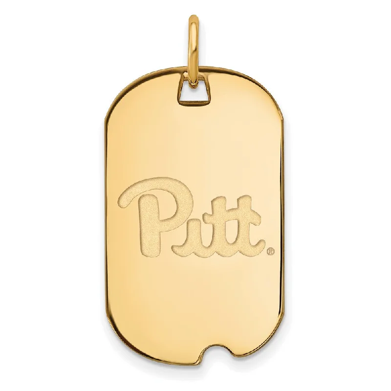Seasonal Jewelry Deals – Elevate Your Style 10k Yellow Gold U. of Pittsburgh Dog Tag Pendant