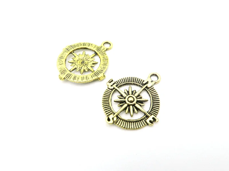 Premium Jewelry Now Available At Special Discounts 10pcs Antique silver or Gold Compass Pendants  jewelry supplies jewelry finding D-3-21