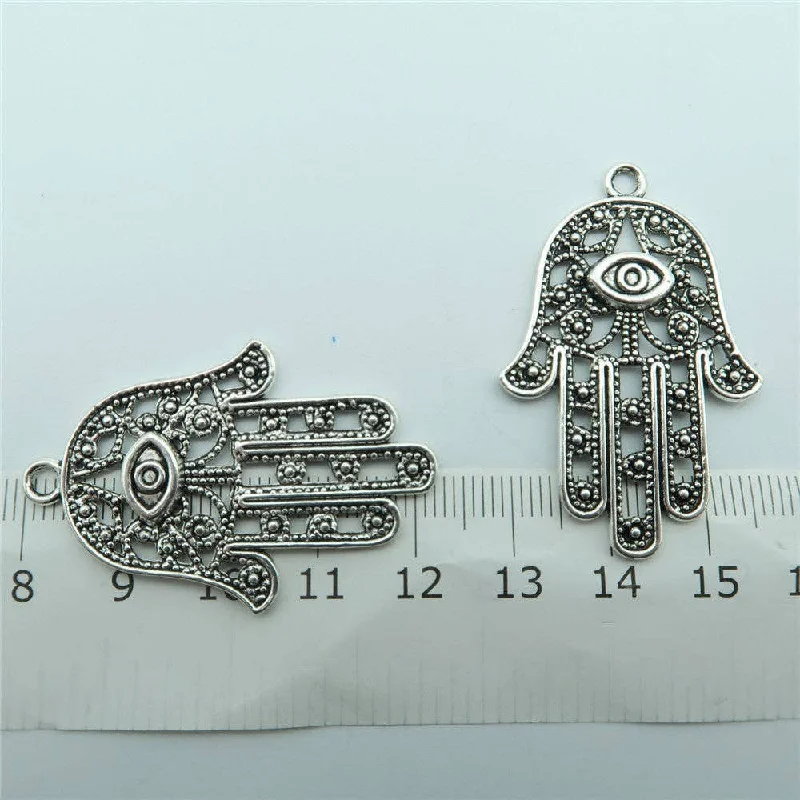 Bestselling Jewelry Now On Sale – Elevate Your Look 10PCS Fatima hand Pendants for necklace or key chain, antique silver, Jewelry Findings & Components D-3-64