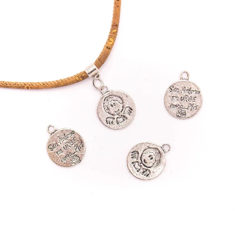Glamorous Jewelry, Glamorous Deals – Shop Now 10Pcs18 Antique Silver round pendant jewelry supplies jewelry finding D-3-459