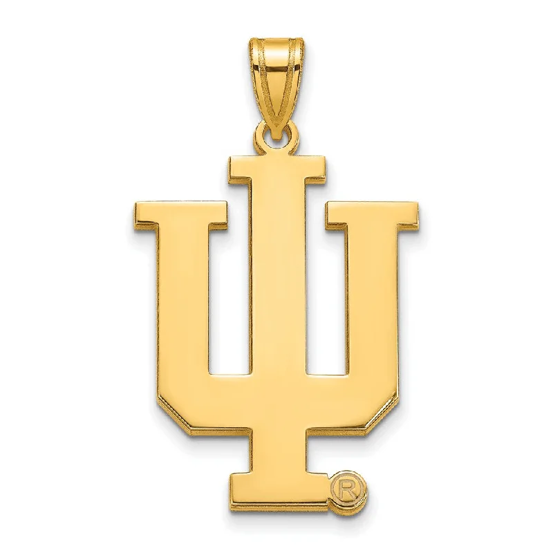 14k Gold Plated Silver Indiana U XL Pendant