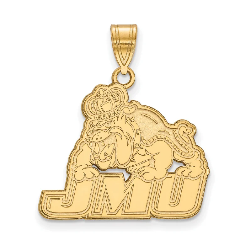 14k Gold Plated Silver James Madison U Large Pendant