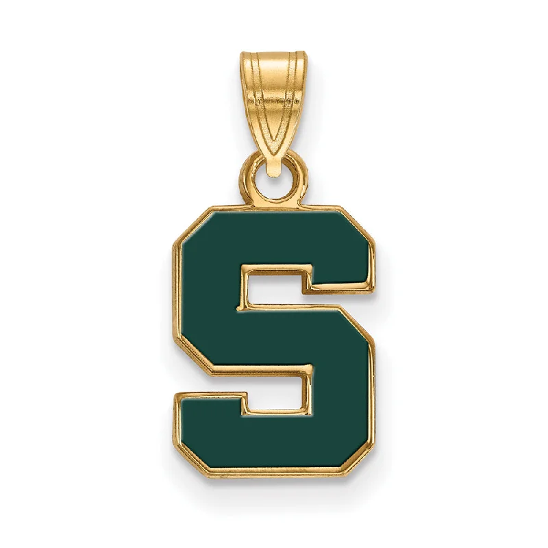 Unmissable Jewelry Clearance – Final Reductions 14k Gold Plated Silver Michigan State XL Enamel 'S' Pendant Unmissable Jewelry Clearance – Final Reductions 14k Gold Plated Silver Michigan State XL Enamel 'S' Pendant