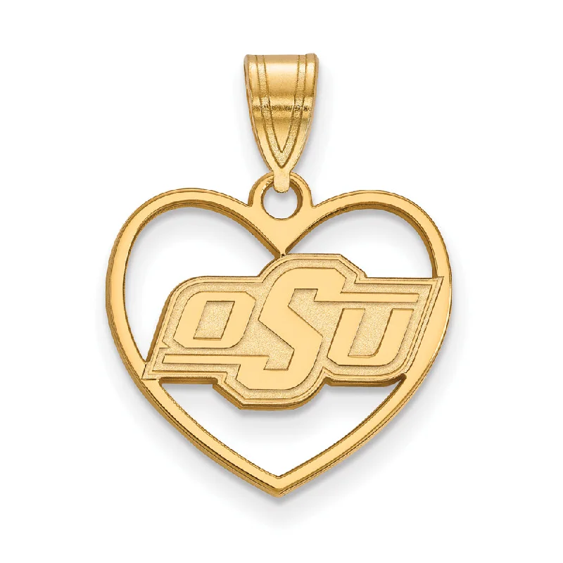 Affordable Glamour – Premium Jewelry For Less 14k Gold Plated Silver Oklahoma State Heart Pendant Affordable Glamour – Premium Jewelry For Less 14k Gold Plated Silver Oklahoma State Heart Pendant