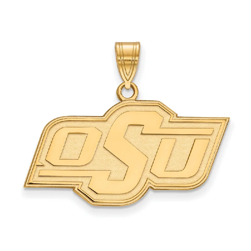 Customized Silver Jewelry For Unique Style 14k Gold Plated Silver Oklahoma State Medium Pendant Customized Silver Jewelry For Unique Style 14k Gold Plated Silver Oklahoma State Medium Pendant