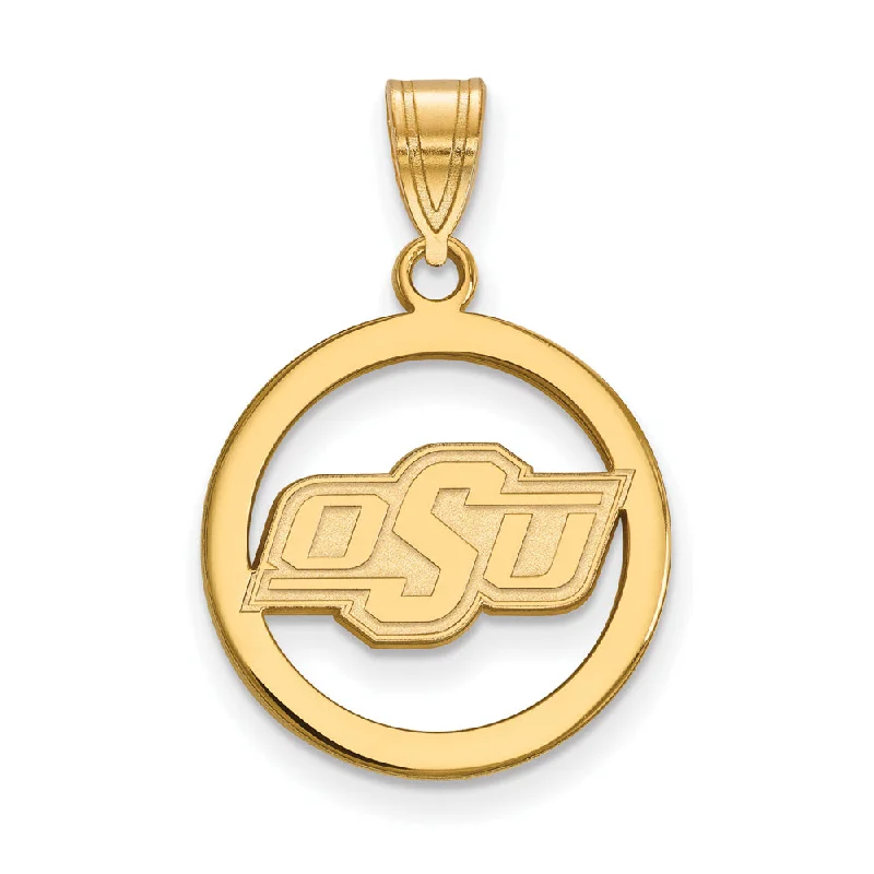 Shop Modern Jewelry Collections With Exclusive Discounts 14k Gold Plated Silver Oklahoma State Small Circle Pendant Shop Modern Jewelry Collections With Exclusive Discounts 14k Gold Plated Silver Oklahoma State Small Circle Pendant