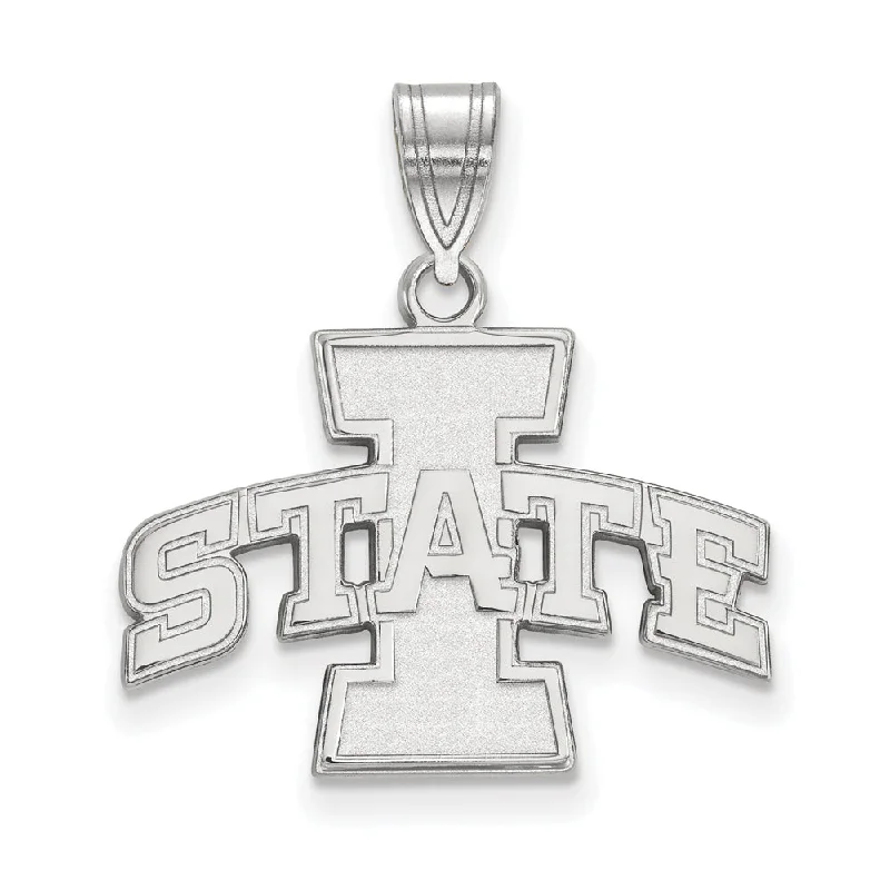 Elegant Necklaces And Bracelets At Limited-Time Offers 14k White Gold Iowa State Medium 'I STATE' Pendant Elegant Necklaces And Bracelets At Limited-Time Offers 14k White Gold Iowa State Medium 'I STATE' Pendant