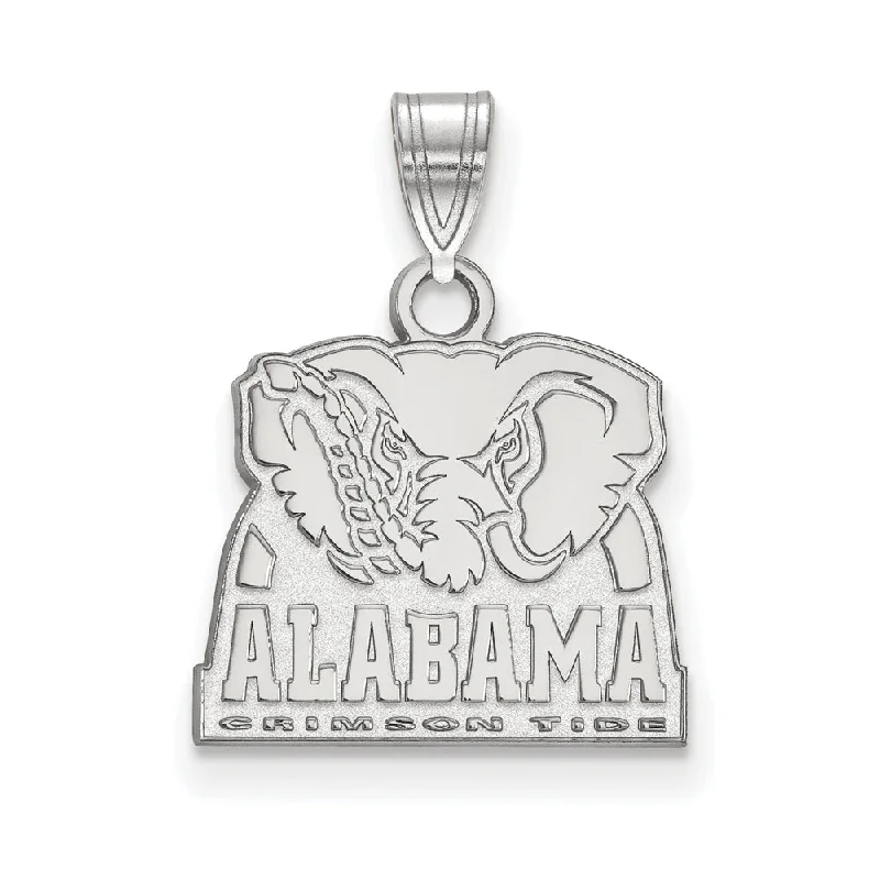 14k White Gold U. of Alabama Small Logo Pendant