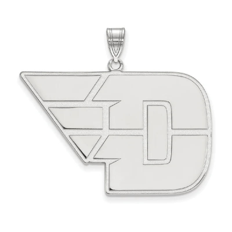 14k White Gold U of Dayton XL Pendant