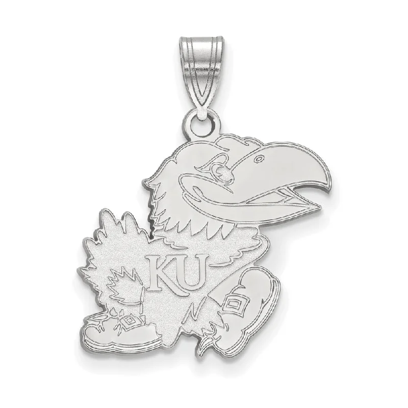 Elegant Jewelry Styles At Budget-Friendly Prices 14k White Gold U. of Kansas Large Pendant