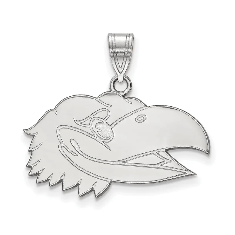 Affordable Luxury Jewelry – Style At A Great Price 14k White Gold U. of Kansas Medium Right Profile Mascot Pendant