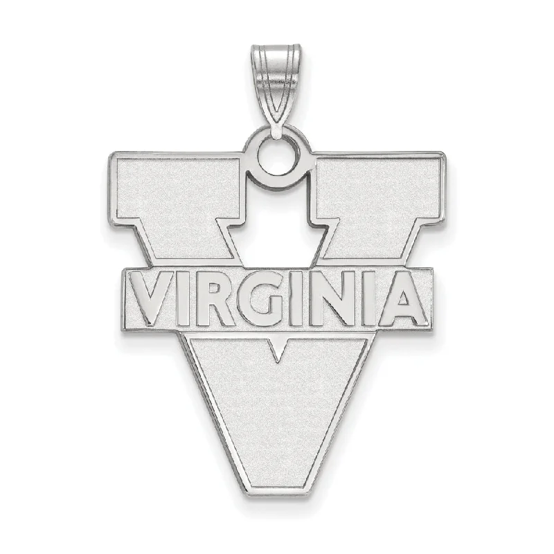 Shop Fine Jewelry With Exclusive Savings 14k White Gold U. of Virginia XL 'V' Logo Pendant