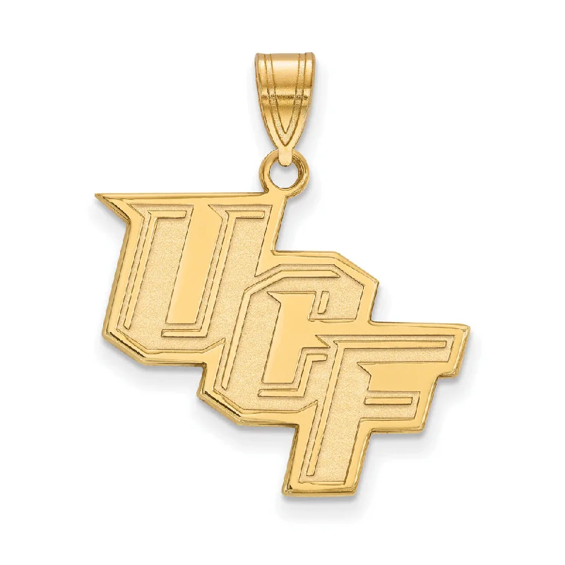 Elevate Your Outfit With Discounted Statement Jewelry 14k Yellow Gold Central Florida Large 'UCF' Pendant Elevate Your Outfit With Discounted Statement Jewelry 14k Yellow Gold Central Florida Large 'UCF' Pendant