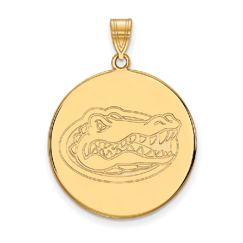 14k Yellow Gold U of Florida XL Disc Mascot Pendant