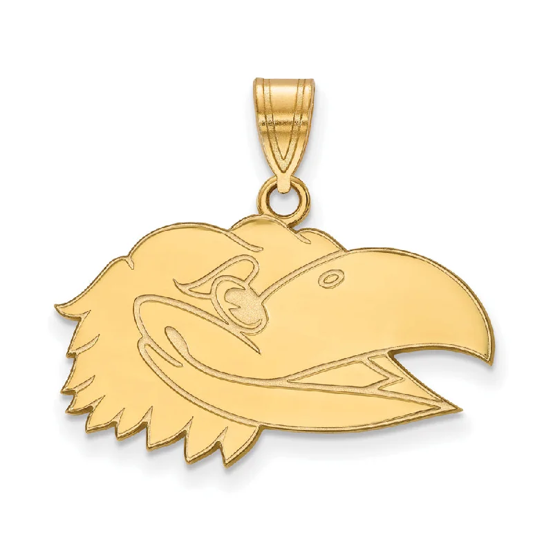Sparkle For Less – Shop Our Limited-Time Jewelry Deals 14k Yellow Gold U. of Kansas Medium Right Profile Mascot Pendant