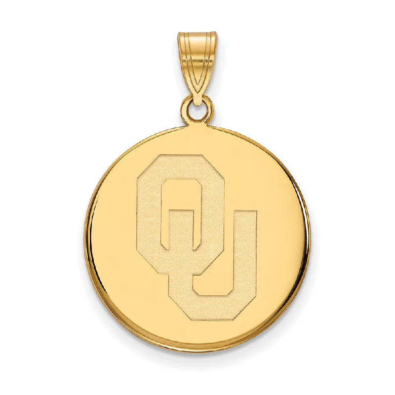Shop High-Quality Jewelry At Jaw-Dropping Discounts 14k Yellow Gold U. of Oklahoma Large 'OU' Disc Pendant Shop High-Quality Jewelry At Jaw-Dropping Discounts 14k Yellow Gold U. of Oklahoma Large 'OU' Disc Pendant