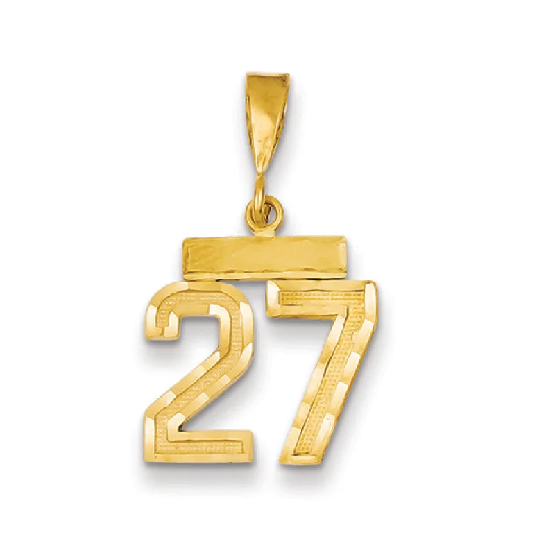 Grab Exquisite Jewelry At The Lowest Prices 14k Yellow Gold, Varsity Collection, Small D/C Pendant Number 27