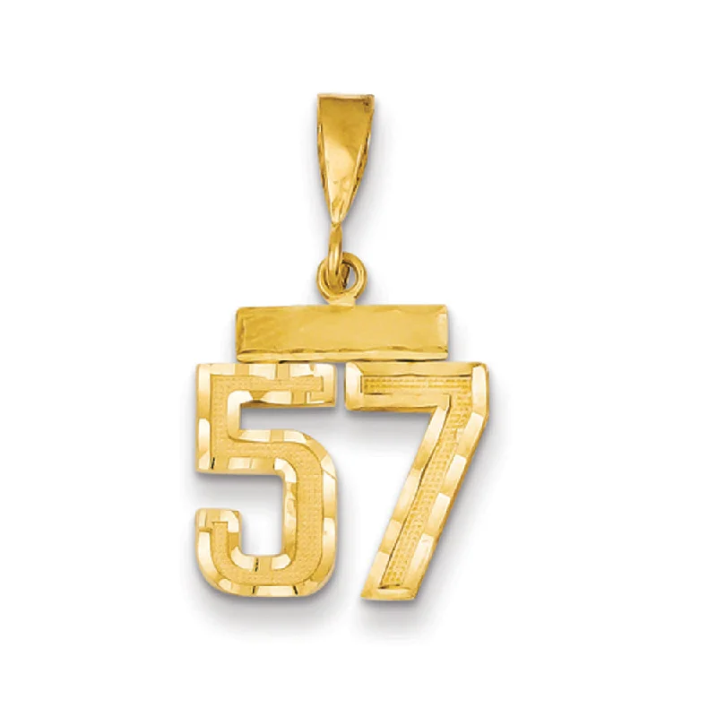 Exclusive Jewelry Discounts – Shop Now For Savings 14k Yellow Gold, Varsity Collection, Small D/C Pendant Number 57