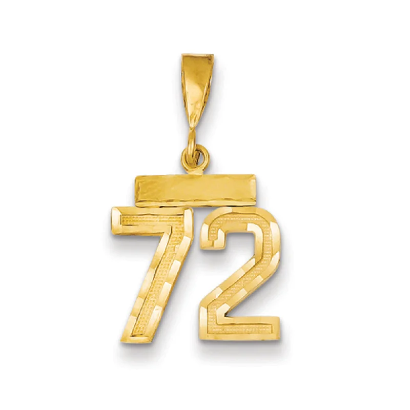 Personalized Jewelry Sale – Meaningful Gifts At Great Prices 14k Yellow Gold, Varsity Collection, Small D/C Pendant Number 72
