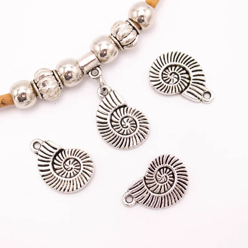 Discounted Jewelry For A Glamorous Look 20 units 12x19mm  Pendant antique silver conch Necklace  jewelry pendant Jewelry Findings  D-3-471