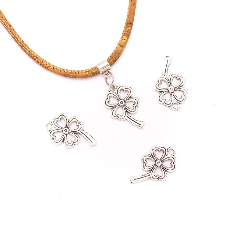 Final Call For Exquisite Jewelry At Reduced Rates 20 units 14x24mm Pendant antique silver Four leaf Clover jewelry pendant Jewelry Findings & Components D-3-408 Final Call For Exquisite Jewelry At Reduced Rates 20 units 14x24mm Pendant antique silver Four leaf Clover jewelry pendant Jewelry Findings & Components D-3-408
