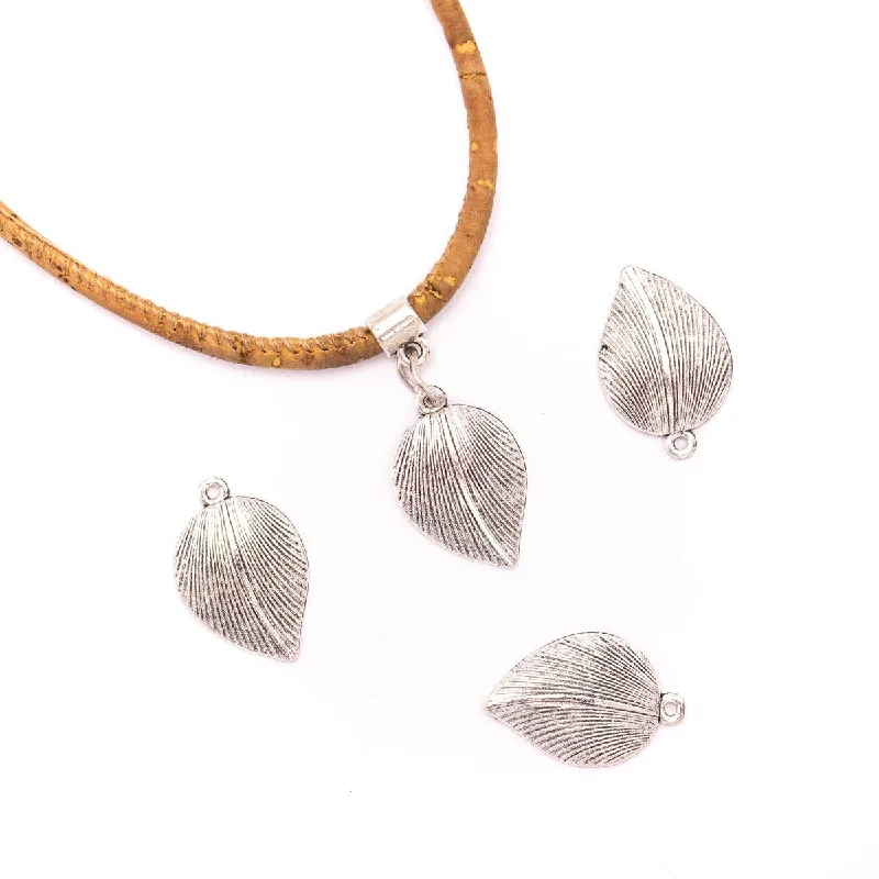 Once-A-Year Jewelry Sale – Grab Your Favorites Now 20 units 15x23mm Pendant antique silver Leaf jewelry pendant Jewelry Findings & Components D-3-409