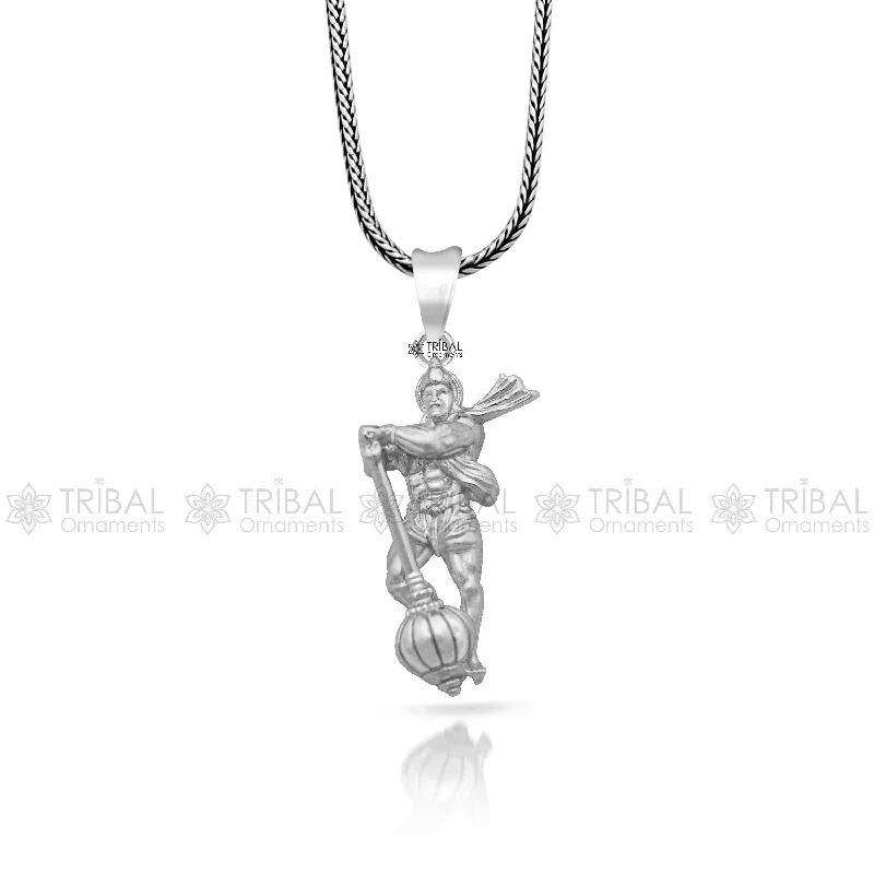 Timeless Elegance Now At Special Discounts 925 sterling silver handmade Hindu idol God Lord hanuman pendant, amazing divine lord bajarangbali pendant gifting jewelry NSP831 Timeless Elegance Now At Special Discounts 925 sterling silver handmade Hindu idol God Lord hanuman pendant, amazing divine lord bajarangbali pendant gifting jewelry NSP831
