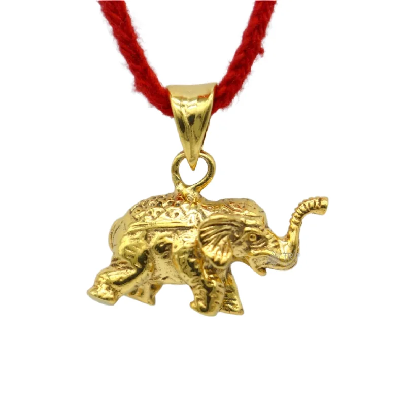 925 sterling silver handmade solid design small elephant pendant amazing exclusive divine lucky gold polished pendant jewelry nsp610